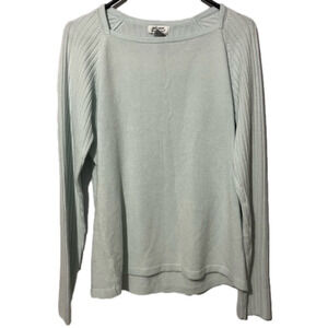 Soft long sleeve sweater, baby blue.